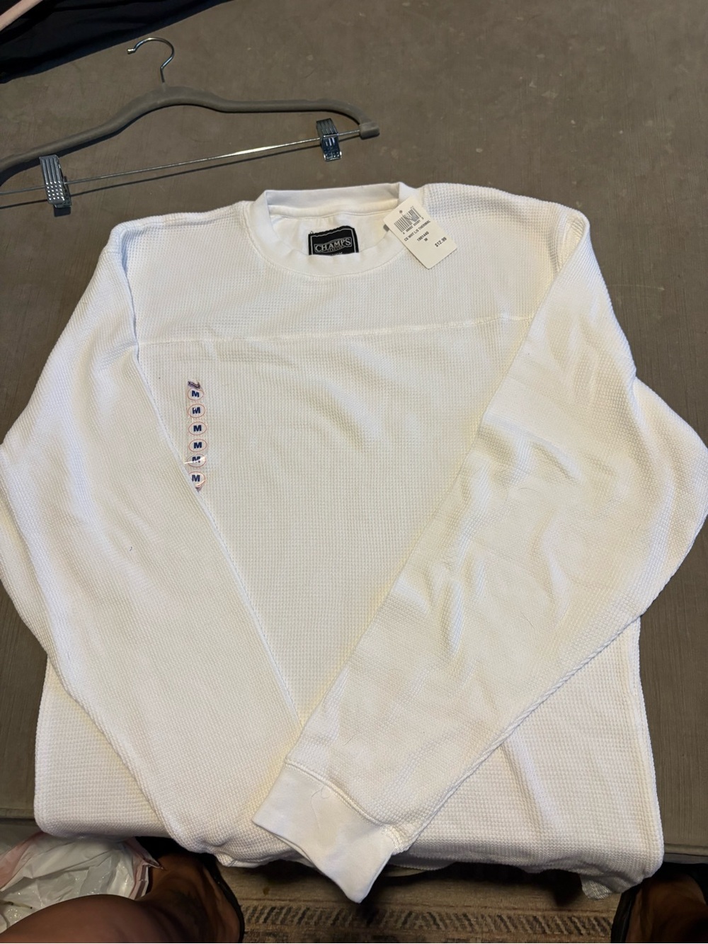 Champs Men's White Waffle Crewneck Pullover